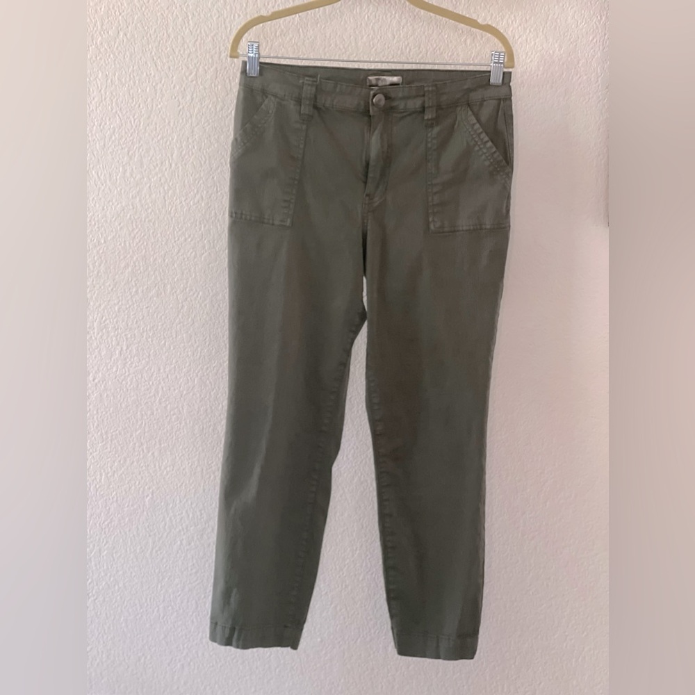 Kut from the Kloth “Chris” High Waist Ankle Straight Leg Pants - size 8, Olive